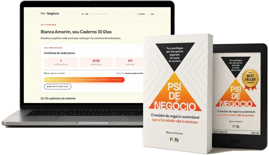 Caderno Interativo e livro Psi de Negócio